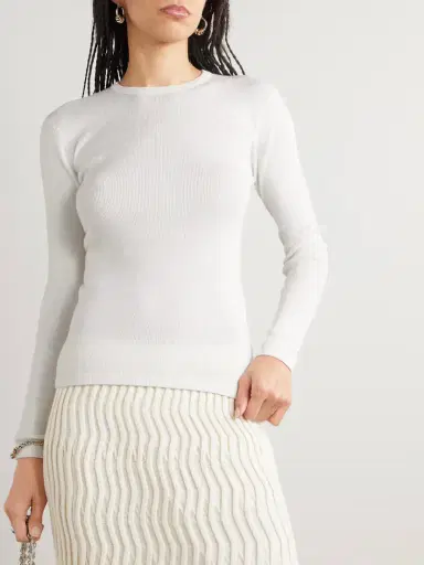 Lisa Yang Vivian Cotton And Cashmere-blend T-shirt | Thumbnail 3