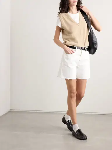SLVRLAKE Sienna Frayed Denim Shorts | Thumbnail 2