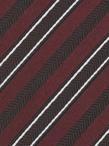 Zegna Men's Striped Silk and Cotton Tie | Thumbnail 3 Zegna Men's Striped Silk and Cotton Tie | Thumbnail 3