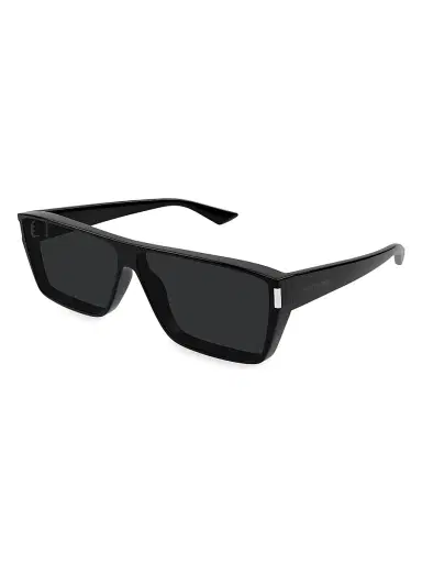 Saint Laurent Men's Bold Contour 64MM Square Sunglasses - Black | Thumbnail 1