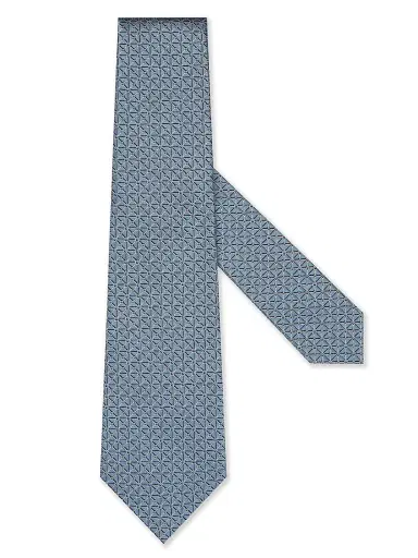 Zegna Men's Floral Jacquard Silk Tie - Light Blue | Thumbnail 1 Zegna Men's Floral Jacquard Silk Tie - Light Blue | Thumbnail 1