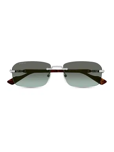 Gucci Men's 125th Street 56MM Rectangular Sunglasses - Brown Silver Grey | Thumbnail 2 Gucci Men's 125th Street 56MM Rectangular Sunglasses - Brown Silver Grey | Thumbnail 2