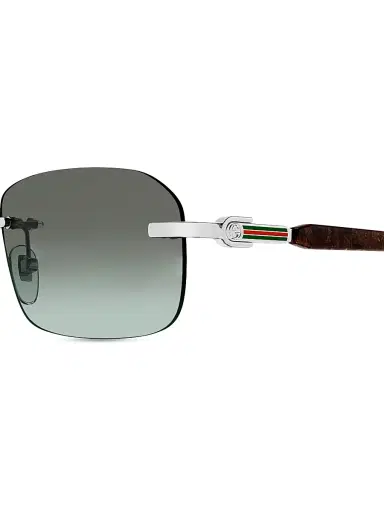 Gucci Men's 125th Street 56MM Rectangular Sunglasses - Brown Silver Grey | Thumbnail 3 Gucci Men's 125th Street 56MM Rectangular Sunglasses - Brown Silver Grey | Thumbnail 3