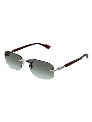Gucci Men's 125th Street 56MM Rectangular Sunglasses - Brown Silver Grey | Thumbnail 1 Gucci Men's 125th Street 56MM Rectangular Sunglasses - Brown Silver Grey | Thumbnail 1
