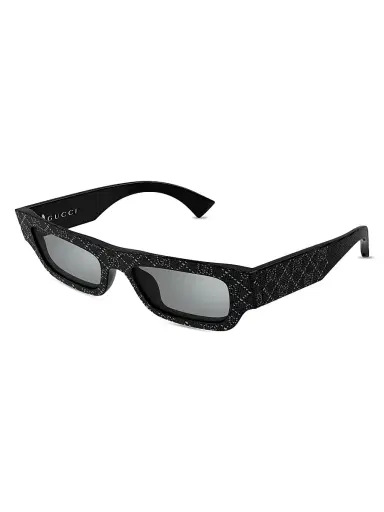 Gucci Men's Miami 52MM Rectangular Sunglasses - Black Grey | Thumbnail 1