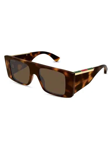 Gucci Men's 50MM Squared Sunglasses - Tortoise Havana | Thumbnail 1