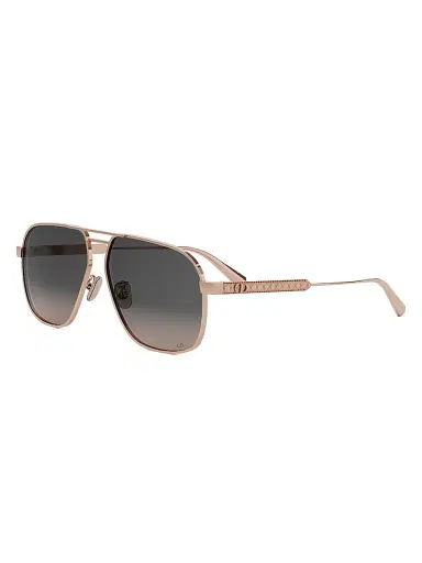 Dior Women's Cannage A3U 58MM Square Sunglasses - Rose Gold Grey | Thumbnail 1