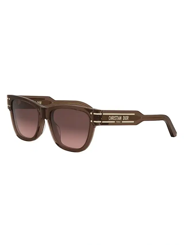 Dior Women's Signature S6U 54MM Butterfly Sunglasses - Light Brown