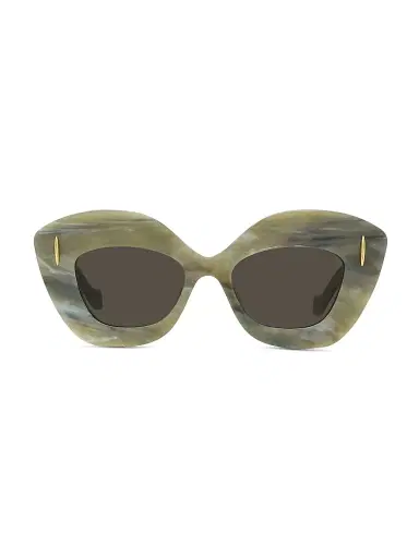 LOEWE Women's Anagram 48MM Cat-Eye Sunglasses - Green Gold Black | Thumbnail 2 LOEWE Women's Anagram 48MM Cat-Eye Sunglasses - Green Gold Black | Thumbnail 2