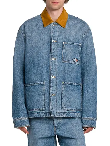 Bottega Veneta Men's Vintage Padded Indigo Denim Jacket - Mid Blue - Size 44 | Thumbnail 3