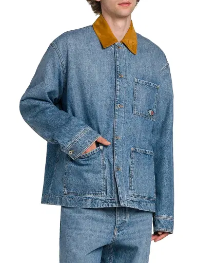 Bottega Veneta Men's Vintage Padded Indigo Denim Jacket - Mid Blue - Size 44 | Thumbnail 4
