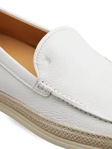 Tod's Women's Leather Loafers - Bianco Calce - Size 12 | Thumbnail 5
