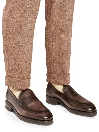 Allen Edmonds Men's Reserve Roman Leather Penny Loafers - Dark Brown - Size 9 | Thumbnail 2