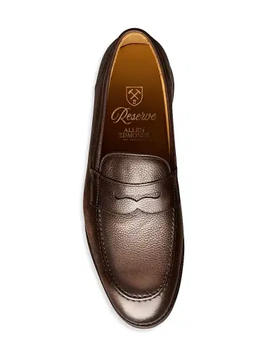 Allen Edmonds Men's Reserve Roman Leather Penny Loafers - Dark Brown - Size 9 | Thumbnail 5