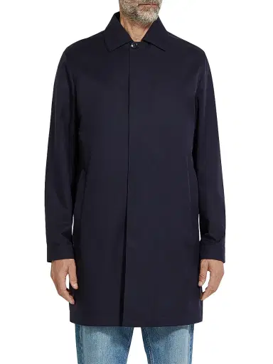 Zegna Men's Motorin 300CC Microfiber Rain Coat - Navy Blue - Size 46 | Thumbnail 2