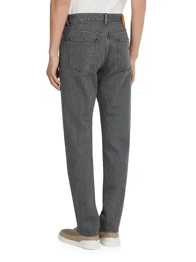 Zegna Men's Washed Stretch Cotton Roccia Jeans - Grey - Size 40 | Thumbnail 4 Zegna Men's Washed Stretch Cotton Roccia Jeans - Grey - Size 40 | Thumbnail 4