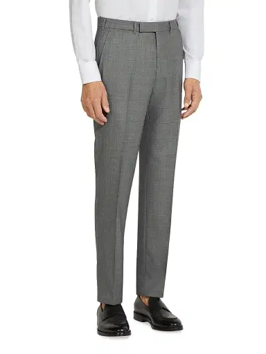 Zegna Men's Over-Checked Two-Piece Wool Suit - Grey - Size 30 | Thumbnail 4 Zegna Men's Over-Checked Two-Piece Wool Suit - Grey - Size 30 | Thumbnail 4
