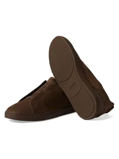ZEGNA Men's Triple Stitch Secondskin Nubuck Sneakers - Olive Green | Thumbnail 15 ZEGNA Men's Triple Stitch Secondskin Nubuck Sneakers - Olive Green | Thumbnail 15