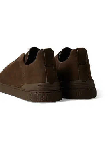 ZEGNA Men's Triple Stitch Secondskin Nubuck Sneakers - Olive Green | Thumbnail 16 ZEGNA Men's Triple Stitch Secondskin Nubuck Sneakers - Olive Green | Thumbnail 16