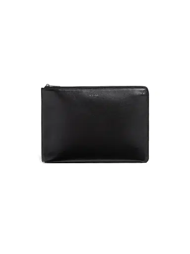 ZEGNA Men's Leather Portfolio - Black | Thumbnail 1 ZEGNA Men's Leather Portfolio - Black | Thumbnail 1