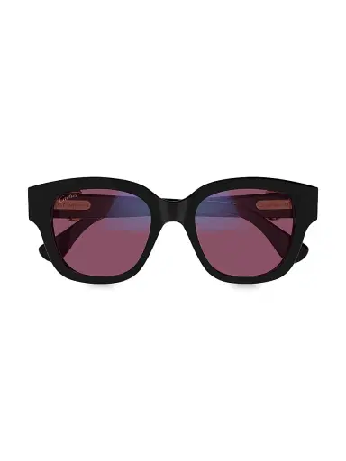 Cartier Women's Panthère Classic 51MM Square Sunglasses - Black Pink | Thumbnail 2