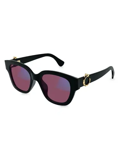 Cartier Women's Panthère Classic 51MM Square Sunglasses - Black Pink | Thumbnail 1