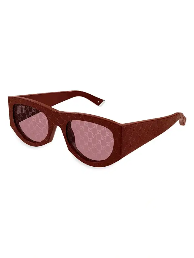 Gucci Women's Fashion Show 53MM Square Sunglasses - Burgundy