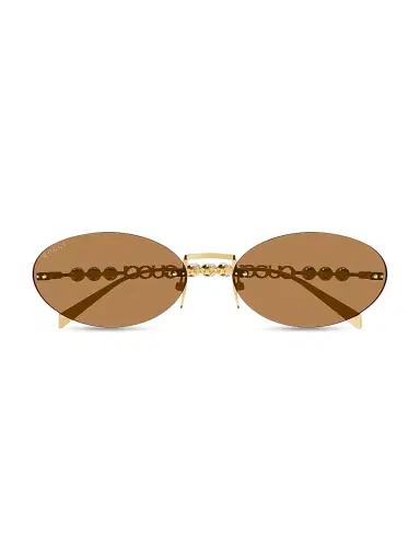 Gucci Women's Fashion Show 62MM Oval Sunglasses | Thumbnail 2
