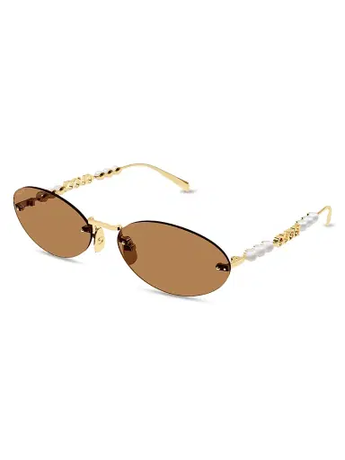 Gucci Women's Fashion Show 62MM Oval Sunglasses | Thumbnail 1