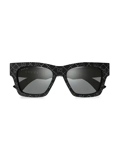 Gucci Women's Miami Crystal-Embellished Guccissima 52MM Squared Sunglasses | Thumbnail 2 Gucci Women's Miami Crystal-Embellished Guccissima 52MM Squared Sunglasses | Thumbnail 2