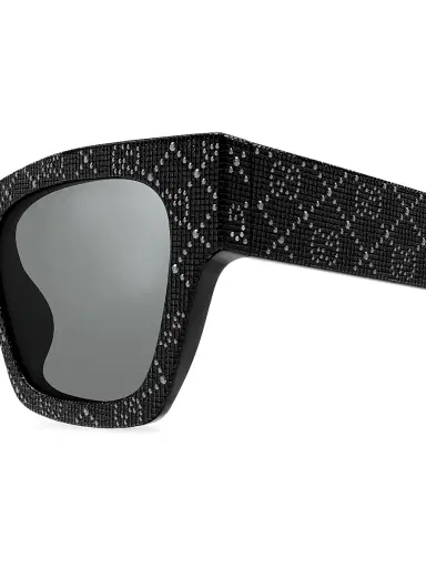 Gucci Women's Miami Crystal-Embellished Guccissima 52MM Squared Sunglasses | Thumbnail 3 Gucci Women's Miami Crystal-Embellished Guccissima 52MM Squared Sunglasses | Thumbnail 3