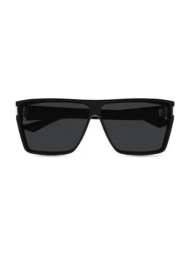Saint Laurent Men's Bold Contour 64MM Square Sunglasses - Black | Thumbnail 3 Saint Laurent Men's Bold Contour 64MM Square Sunglasses - Black | Thumbnail 3