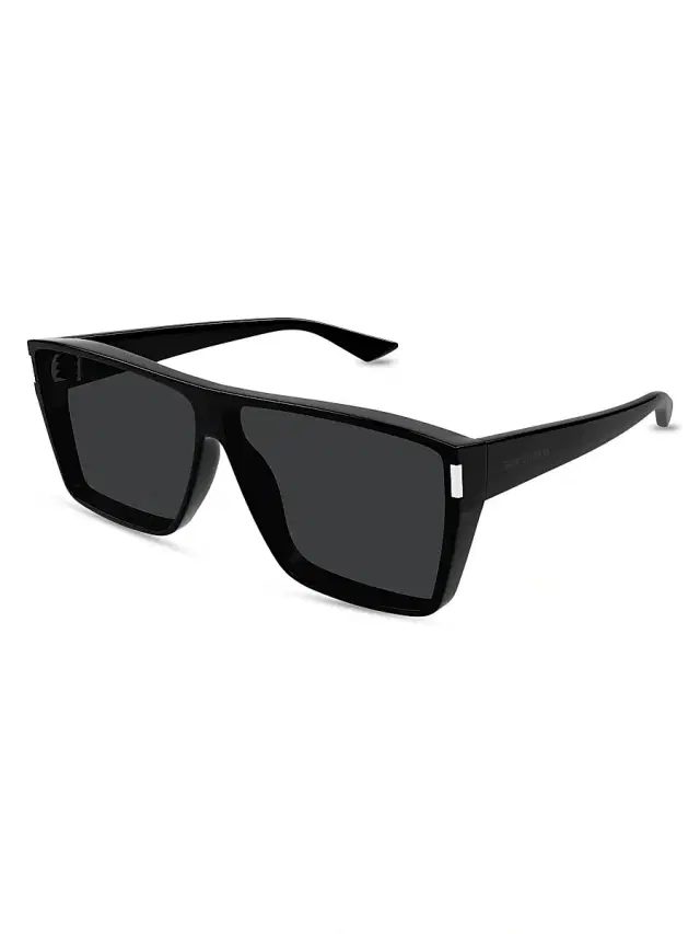 Saint Laurent Men's Bold Contour 64MM Square Sunglasses - Black