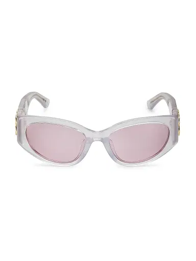 Balenciaga Women's Bossy 55MM Logo Oval Sunglasses | Thumbnail 2 Balenciaga Women's Bossy 55MM Logo Oval Sunglasses | Thumbnail 2
