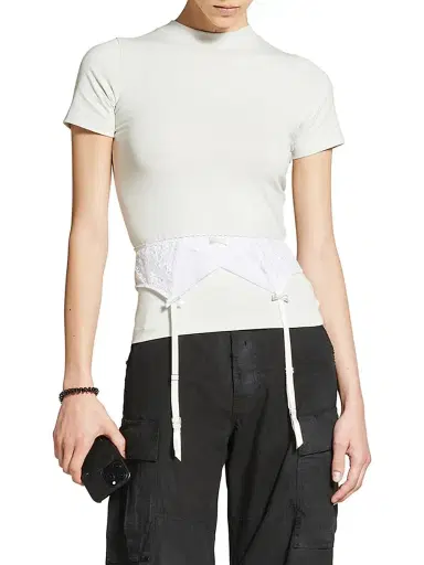 Balenciaga Women's Lingerie T-Shirt - Dirty White | Thumbnail 3