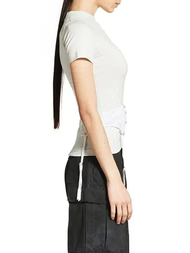 Balenciaga Women's Lingerie T-Shirt - Dirty White | Thumbnail 4