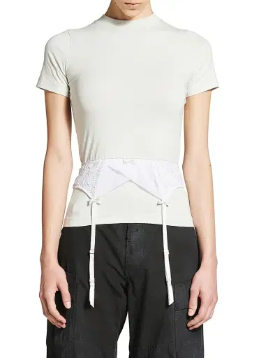 Balenciaga Women's Lingerie T-Shirt - Dirty White | Thumbnail 6