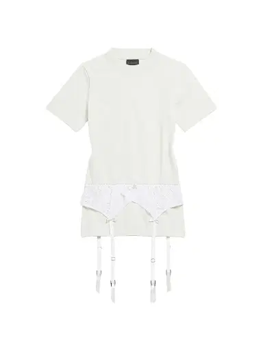 Balenciaga Women's Lingerie T-Shirt - Dirty White | Thumbnail 1