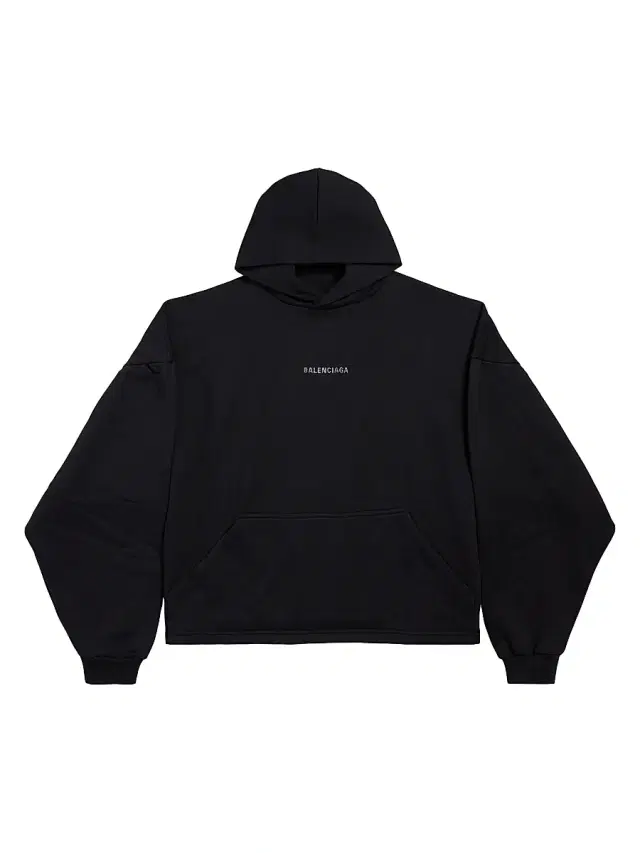 Women's Back Cropped Hoodie - Black