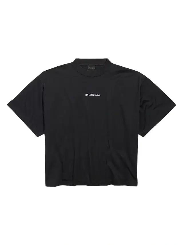 Balenciaga Women's Back Cropped T-Shirt - Black White