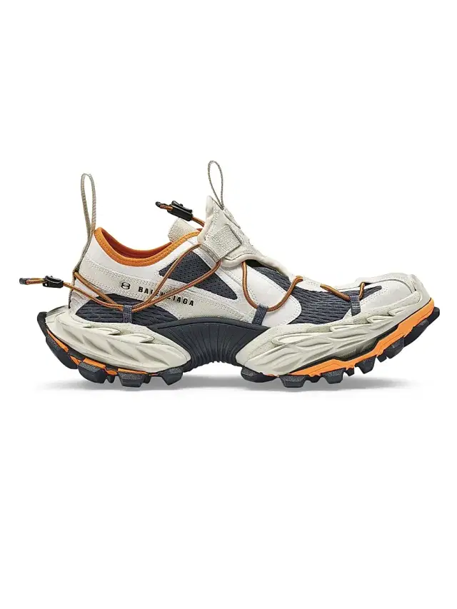 Balenciaga Men's Hike Sneakers - Beige Orange