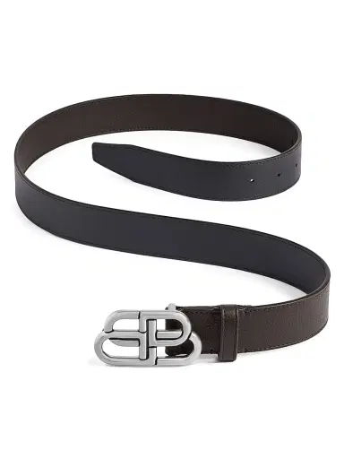 Balenciaga Men's BB Large Belt - Espresso - Size 32 | Thumbnail 2 Balenciaga Men's BB Large Belt - Espresso - Size 32 | Thumbnail 2