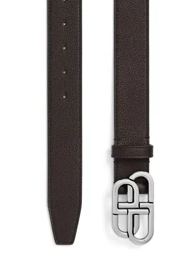 Balenciaga Men's BB Large Belt - Espresso - Size 32 | Thumbnail 1 Balenciaga Men's BB Large Belt - Espresso - Size 32 | Thumbnail 1