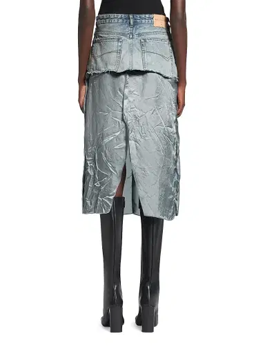 Balenciaga Women's Ripped Off Skirt - Light Blue | Thumbnail 5