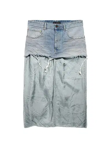 Balenciaga Women's Ripped Off Skirt - Light Blue | Thumbnail 1