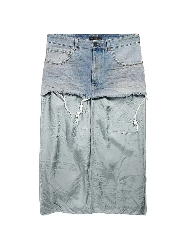 Balenciaga Women's Ripped Off Skirt - Light Blue