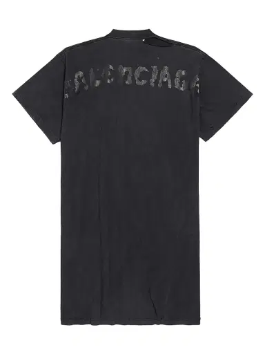 Balenciaga Women's Painted T-Shirt Dress - Black Faded | Thumbnail 2