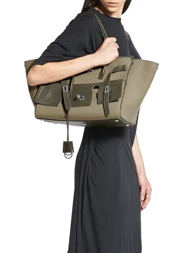 Balenciaga Women's Bel Air Carry All Tote - Khaki | Thumbnail 5 Balenciaga Women's Bel Air Carry All Tote - Khaki | Thumbnail 5