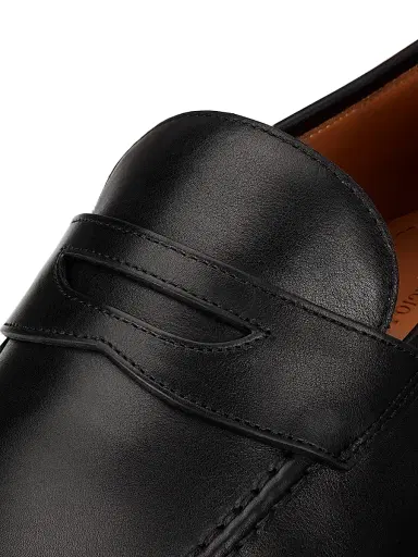 Loro Piana Women's Sergio Walk Leather Penny Loafers - Black | Thumbnail 5