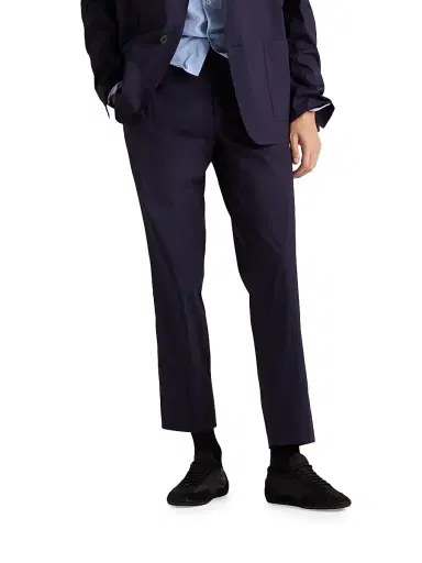 Prada Men's Stretch Poplin Pants - Blue | Thumbnail 2 Prada Men's Stretch Poplin Pants - Blue | Thumbnail 2